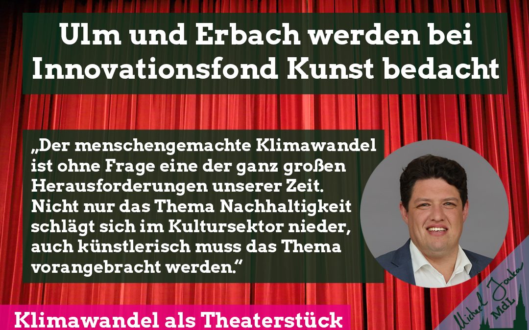 PM:  Ulm und Erbach werden bei Innovationsfond Kunst bedacht